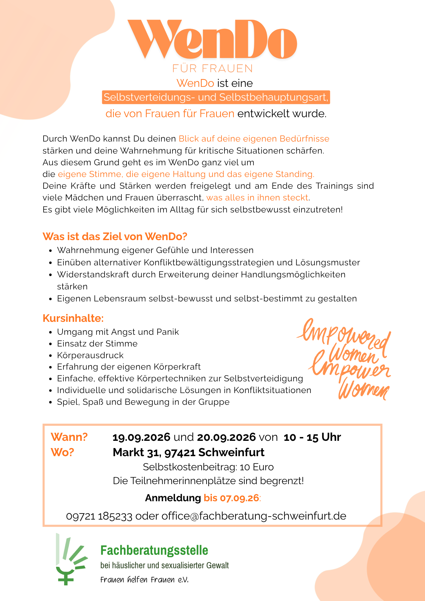 WenDo Ausschreibung 2026